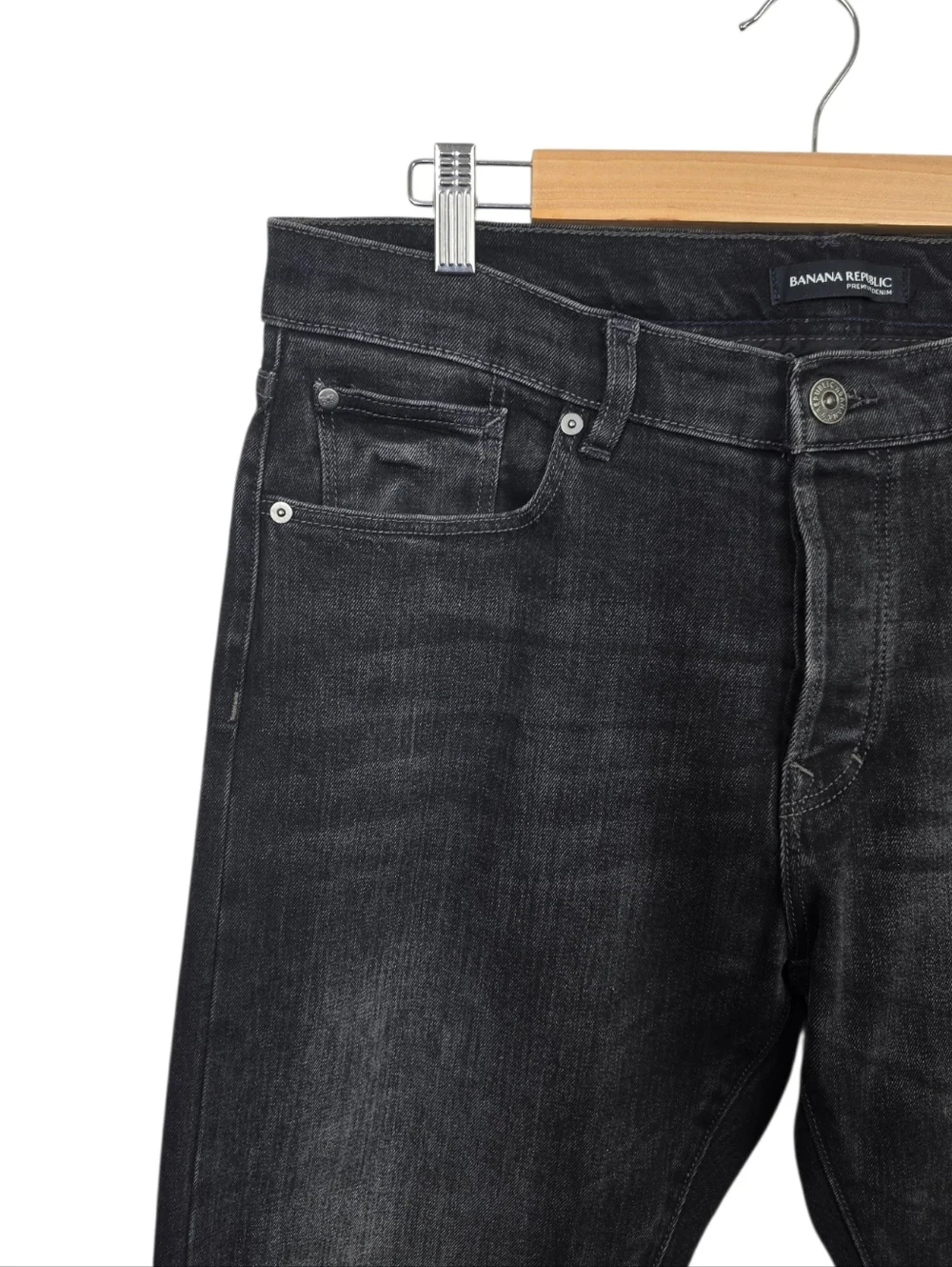 Banana Republic Black Whiskered Skinny Jeans Men's 34x32
